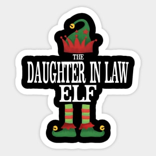 Daughter In Law Elf Matching Family Group Christmas Party Pajamas Sticker